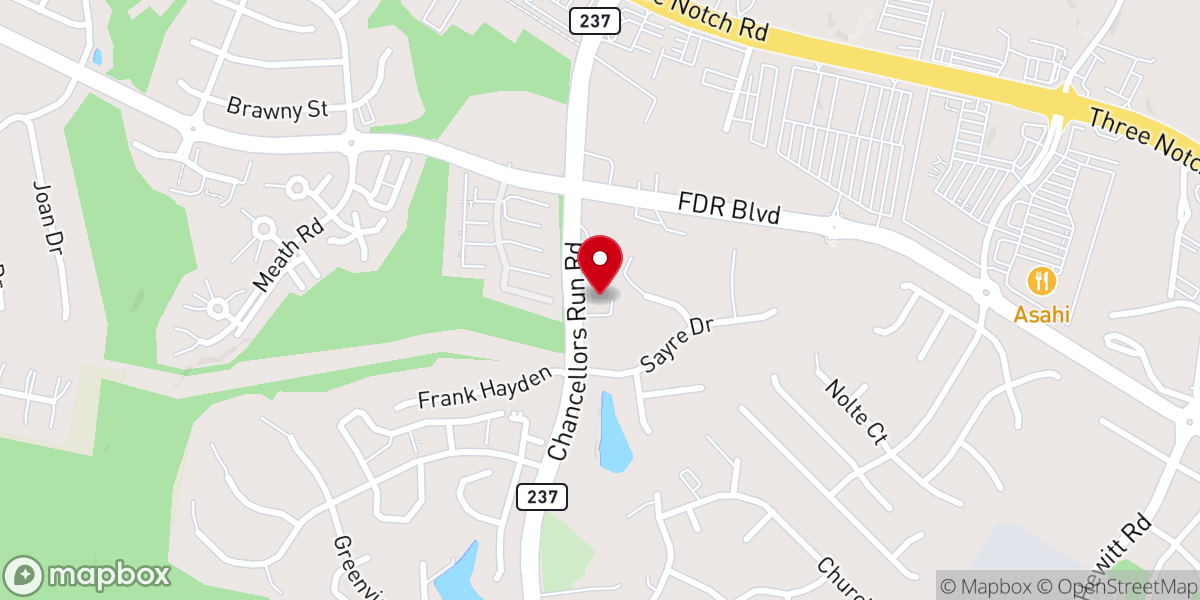 Map showing location of Life Community Church of God