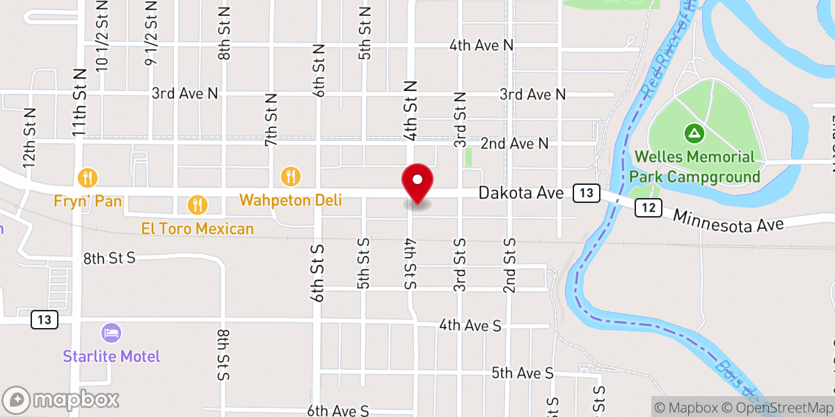 Map showing location of Domino's Pizza