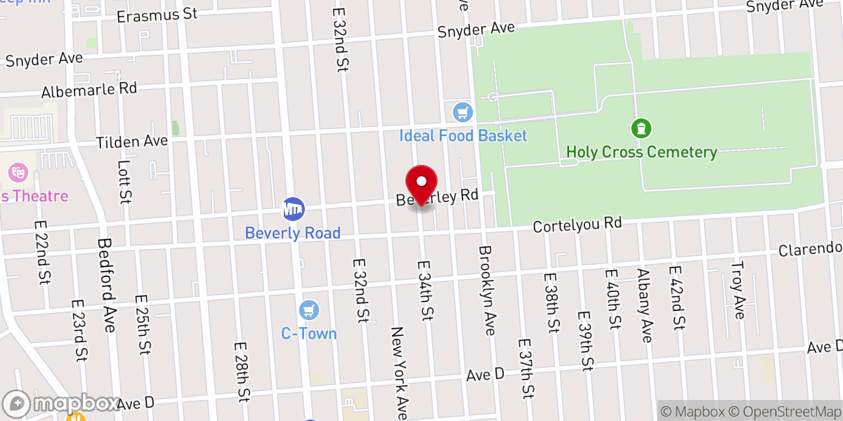 Map showing location of Cong Bais Moshe Zev Dkaba Inc