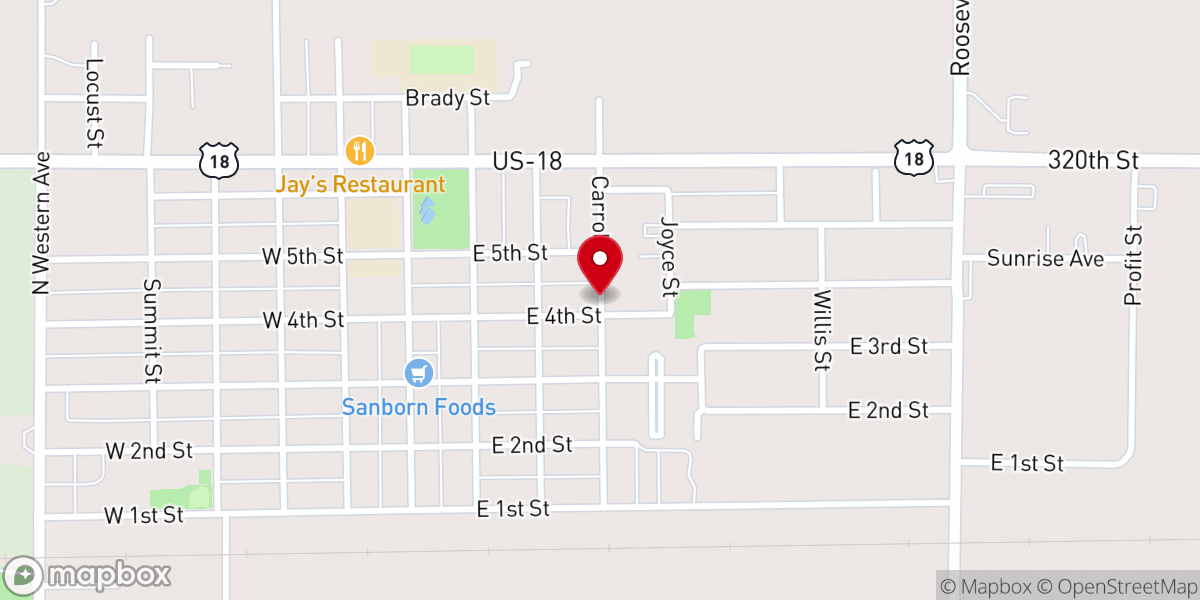 Map showing location of Saint Cecilia Catholic Church