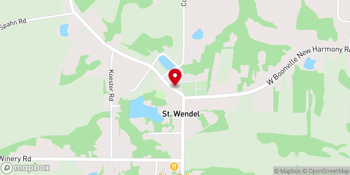 Map showing location of St Wendel Catholic Church