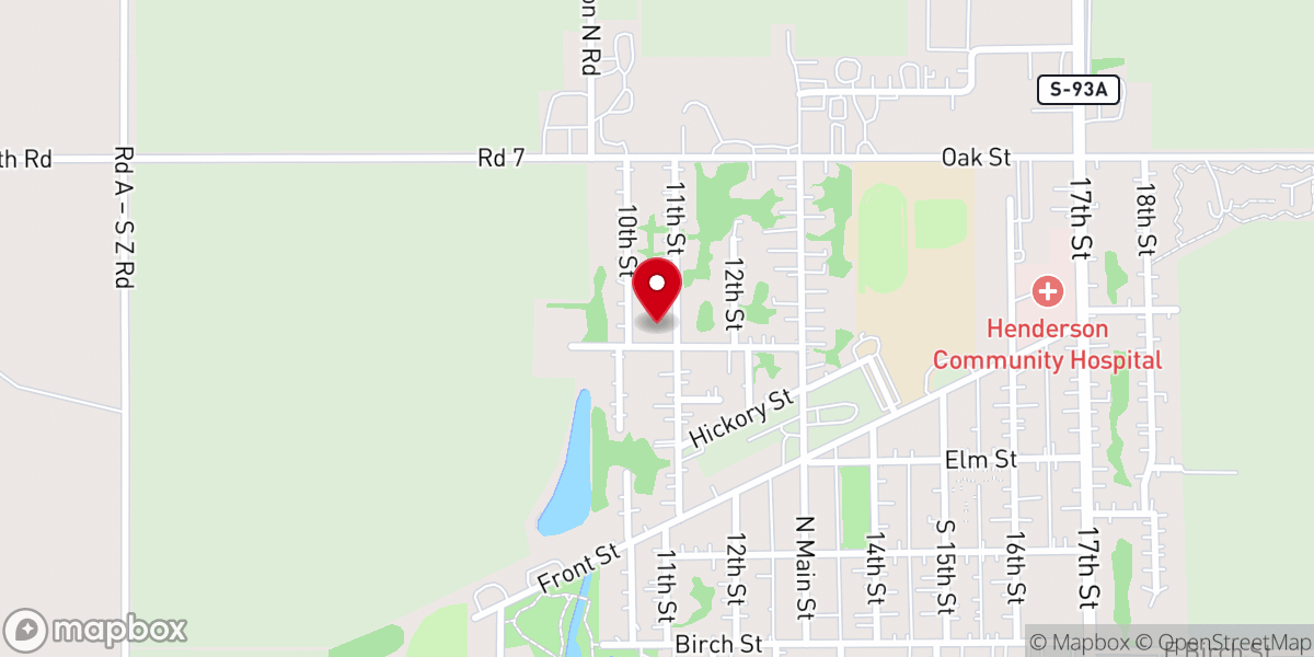 Map showing location of Living Hope Church (Mennonite Brethren Church)
