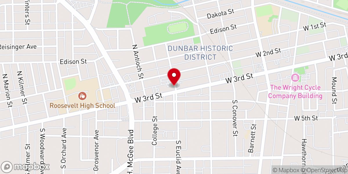 Map showing location of Mount Enon Baptist Church