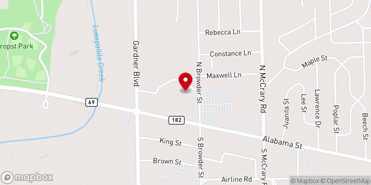 Map showing location of Annunciation Catholic School
