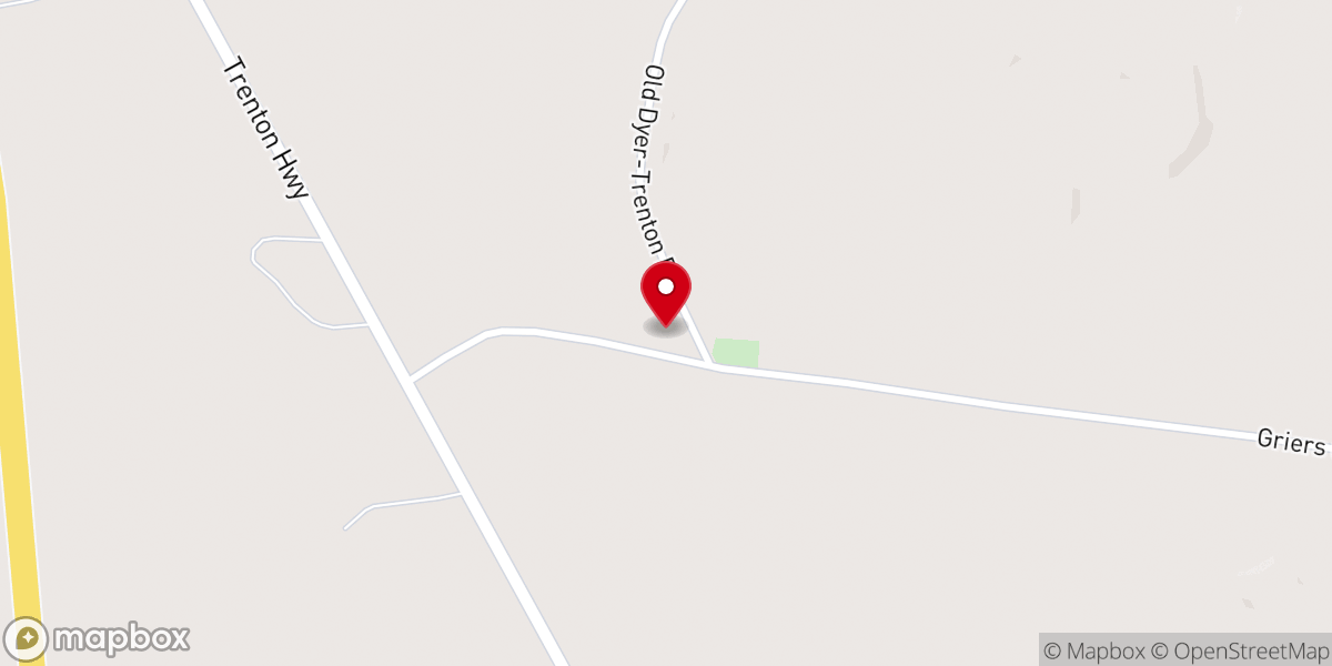 Map showing location of Griers Chapel Methodist Church