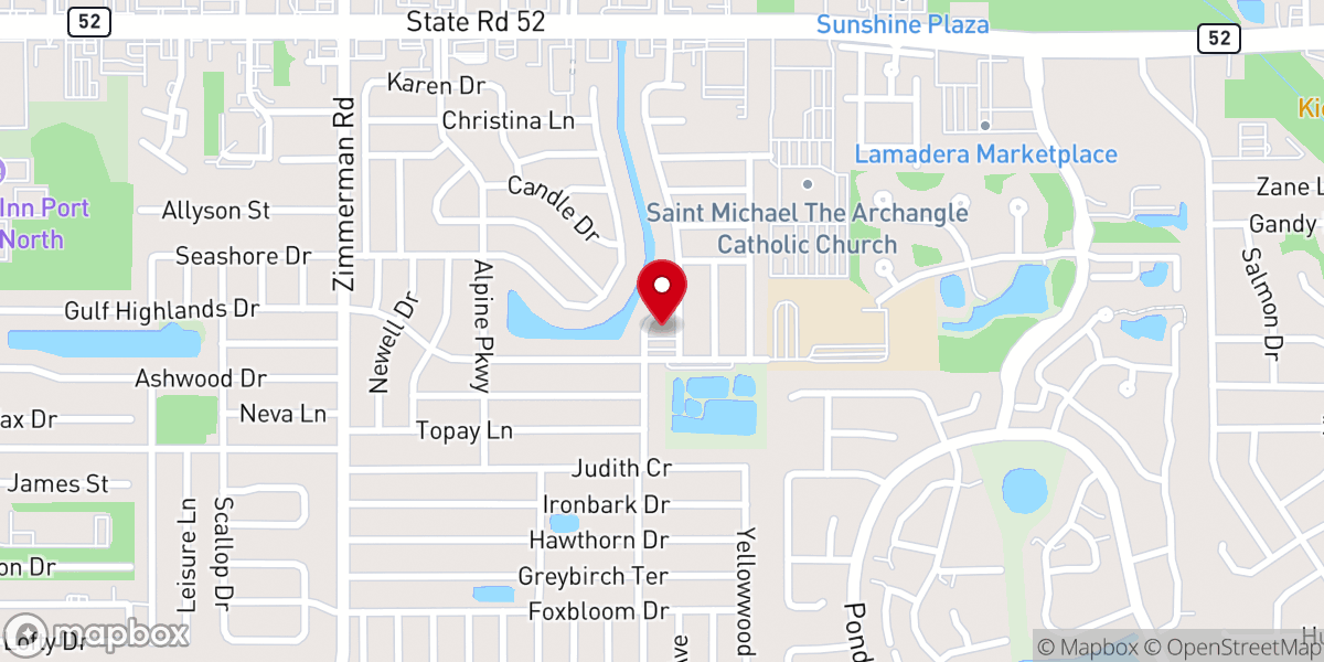 Map showing location of Emmanuel Baptist Church