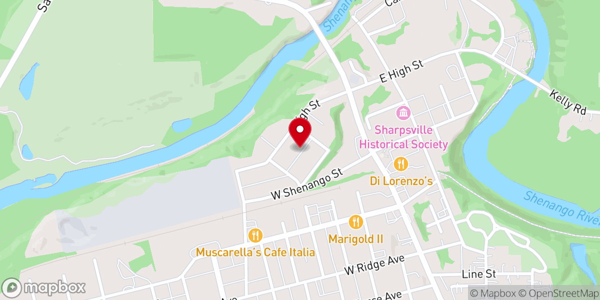 Map showing location of Eastgate Christian Church