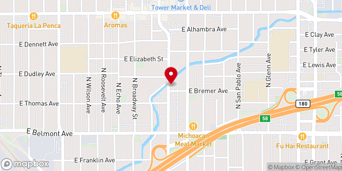 Map showing location of Metropolitan Community Church of the Vineyard