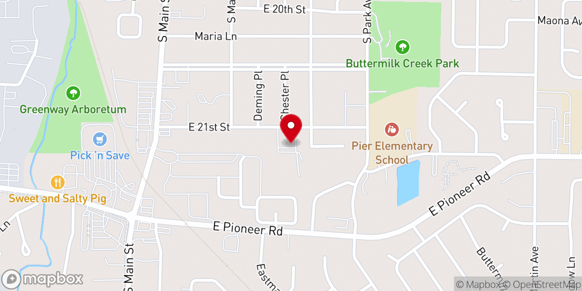 Map showing location of Luther Memorial Church CLC