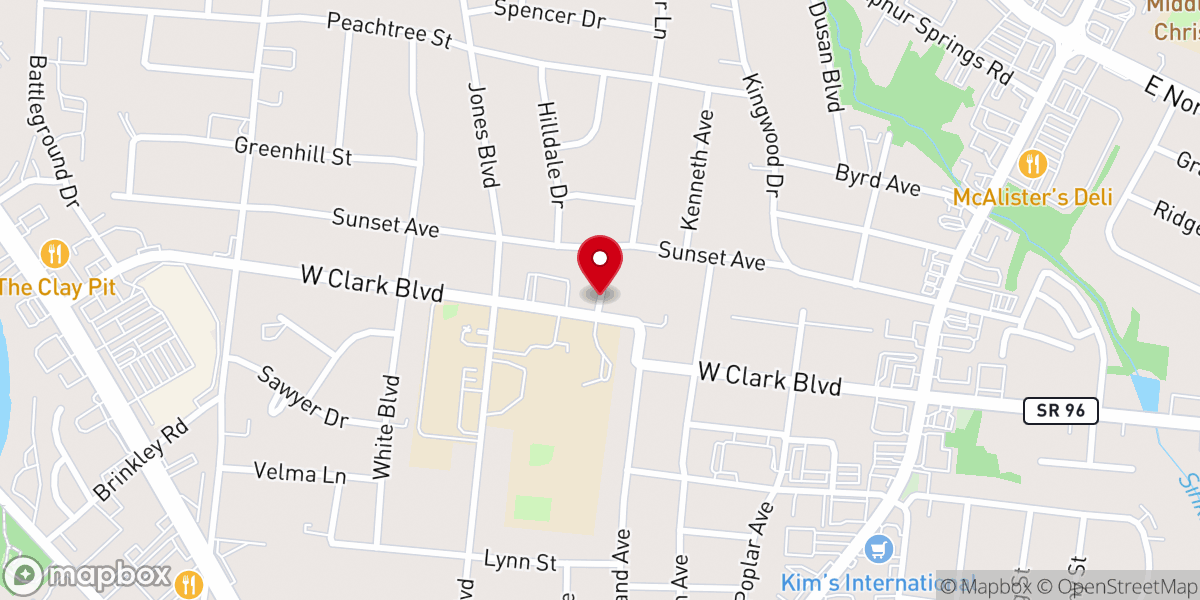 Map showing location of Northminster Presbyterian Church