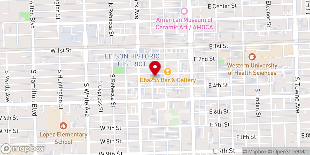Map showing location of Pomona Holy Church