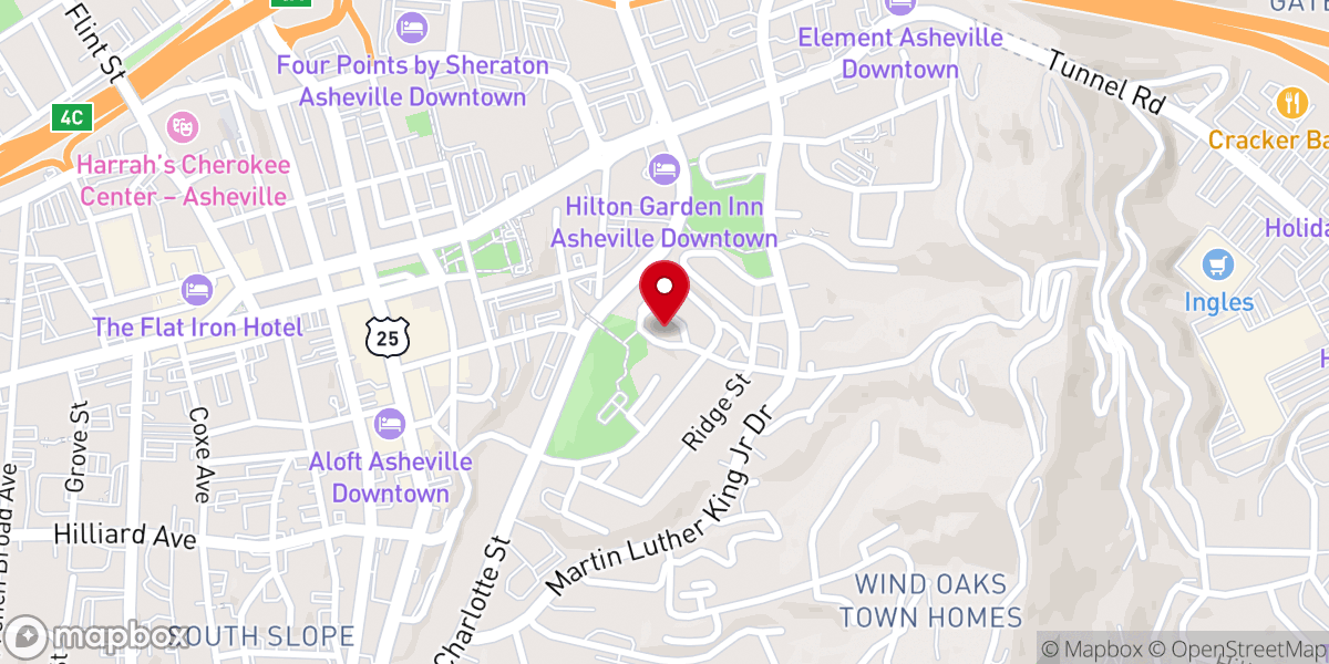 Map showing location of Calvary Presbyterian Church USA