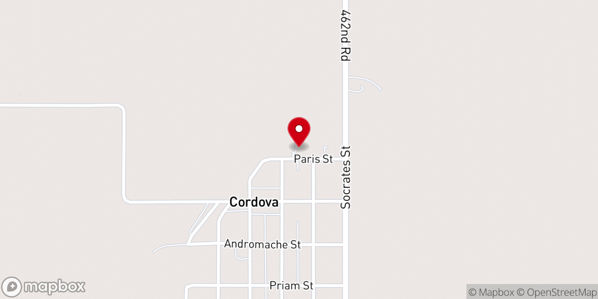 Map showing location of St John's Lutheran Church
