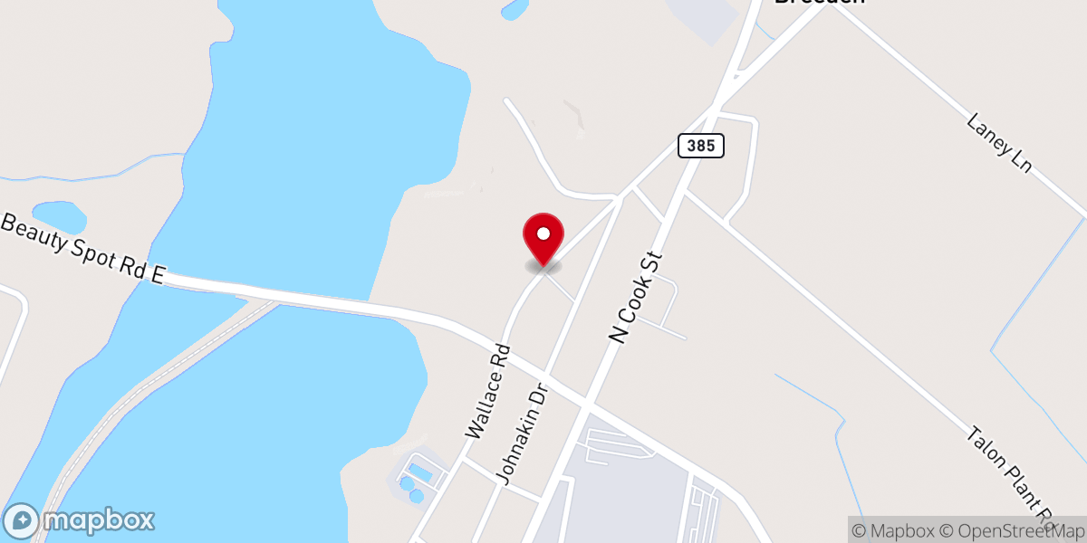 Map showing location of Saint James Missionary Baptist Church