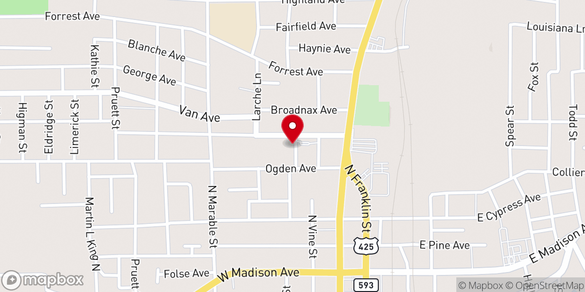 Map showing location of St Joseph Catholic Church
