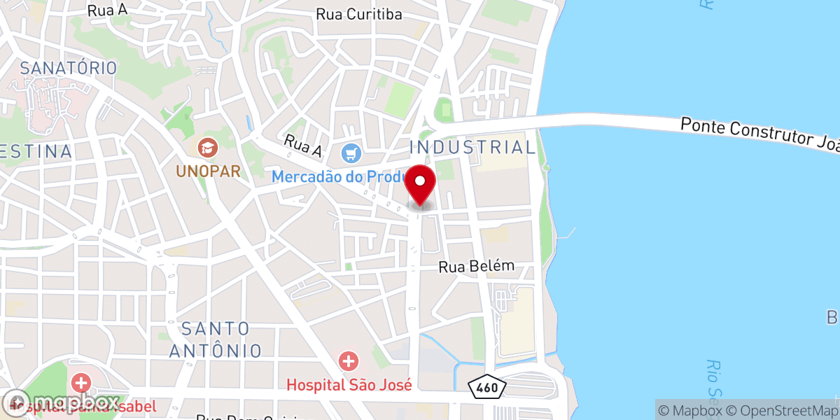 Map showing location of Igreja Pentecostal