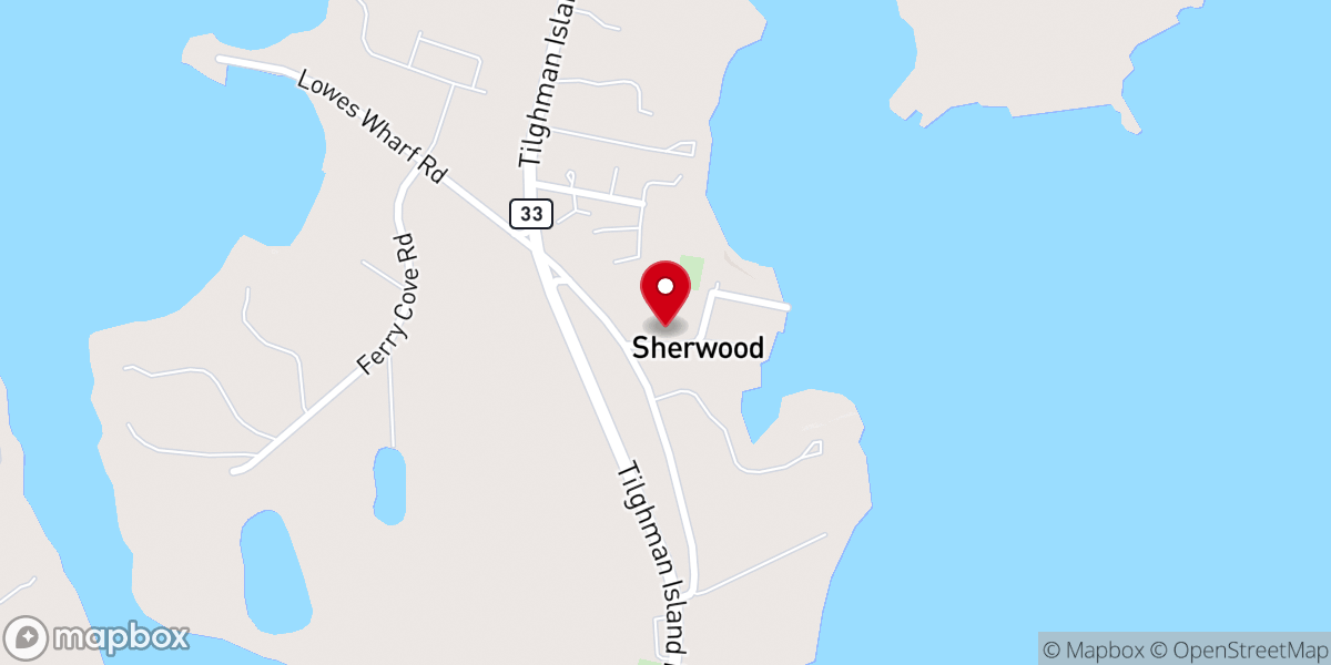 Map showing location of Sherwood United Methodist Church