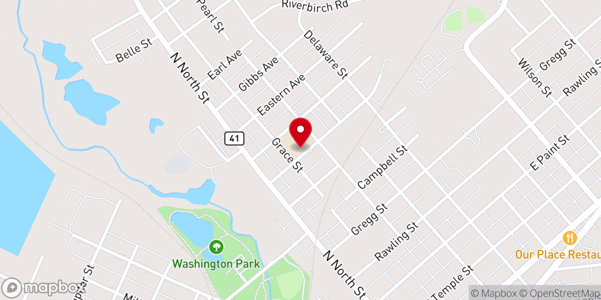 Map showing location of Rose Avenue Dream Center