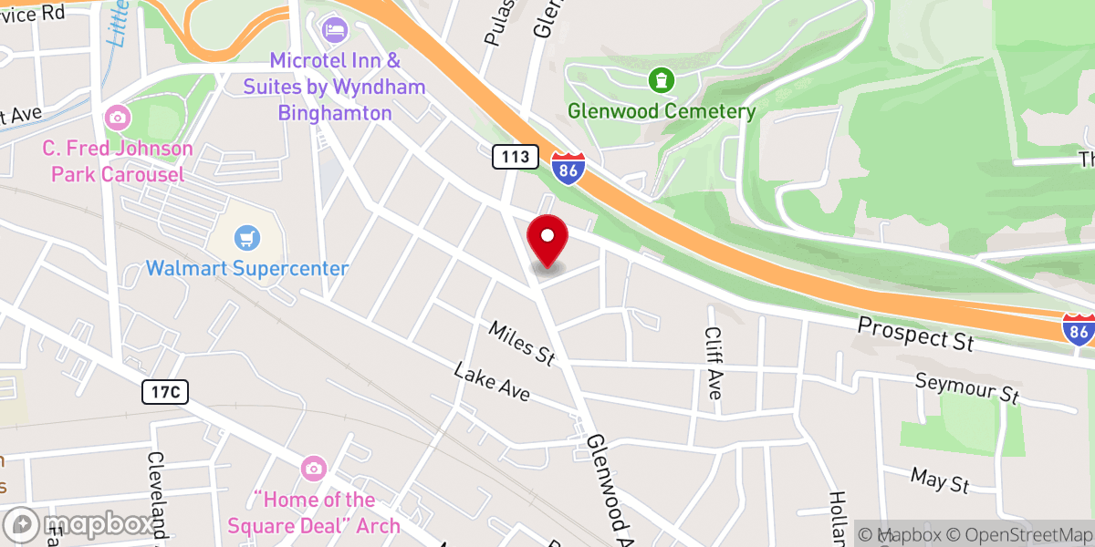 Map showing location of Grace Tabernacle