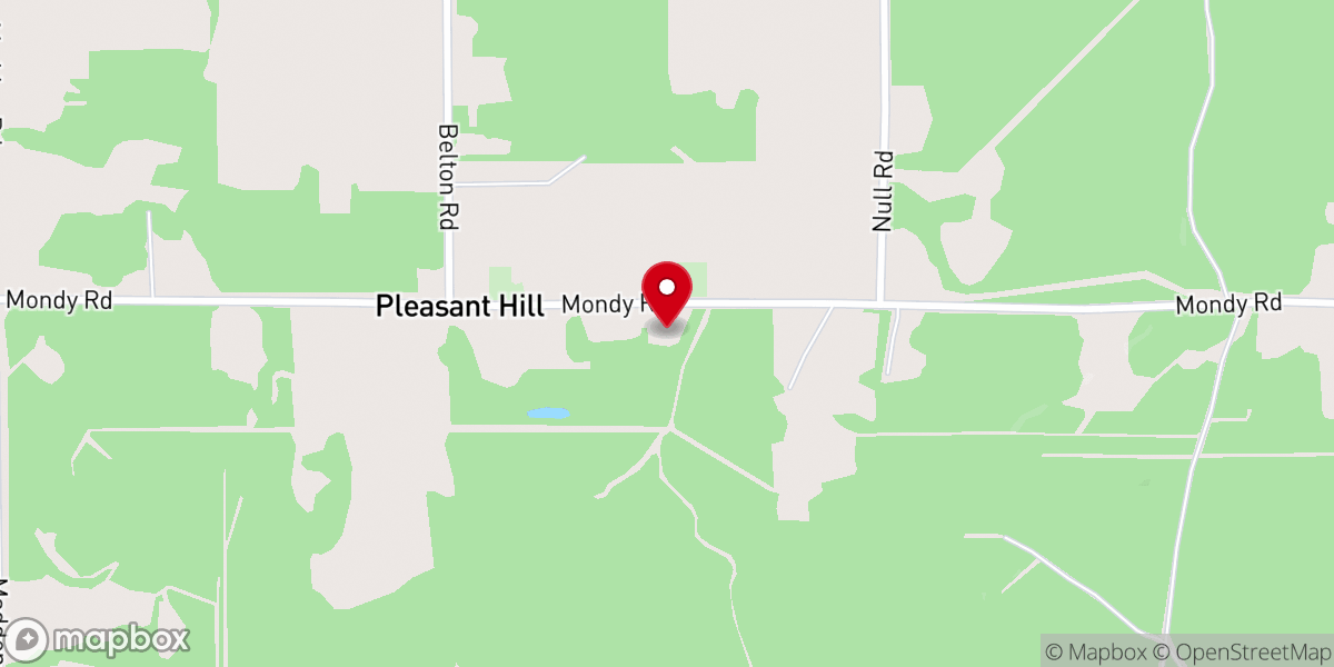 Map showing location of Pleasant Hill Baptist Church