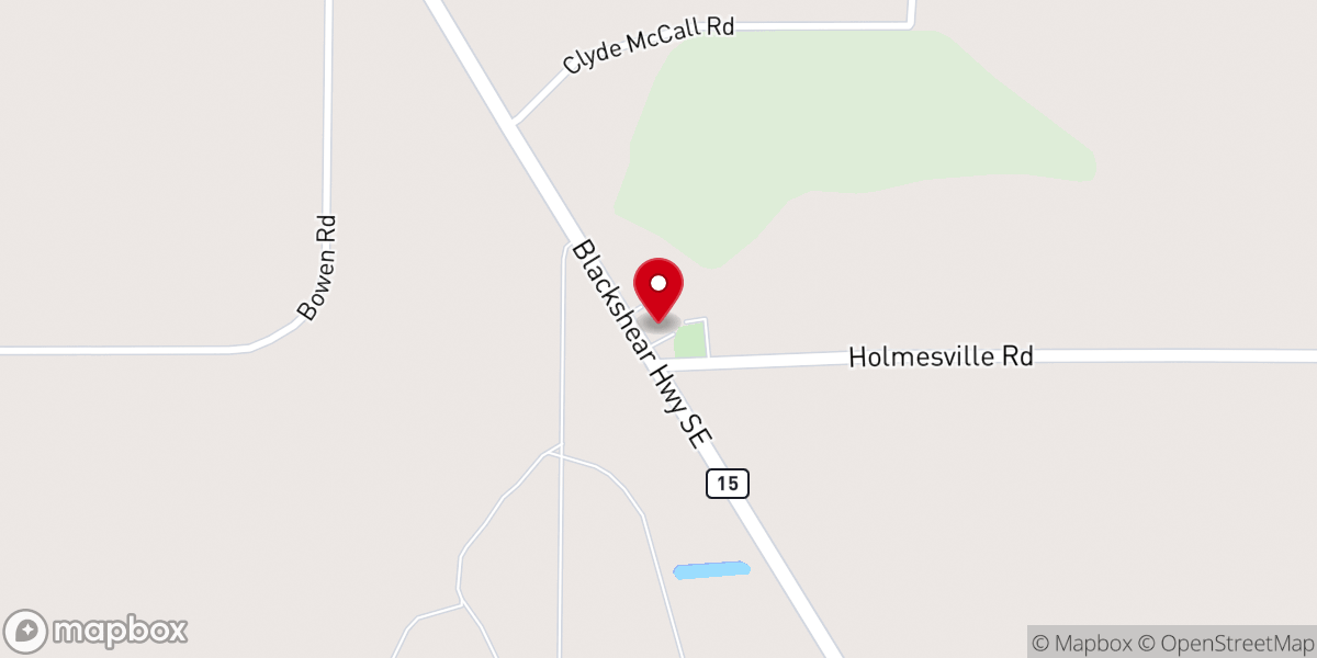 Map showing location of Mount Vernon Baptist Church
