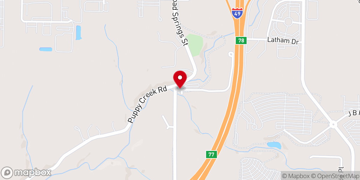 Map showing location of Cornerstone Baptist Church - Parking