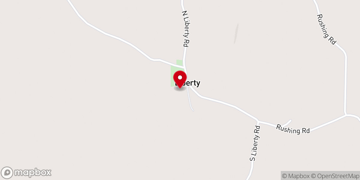 Map showing location of Liberty Church of Christ