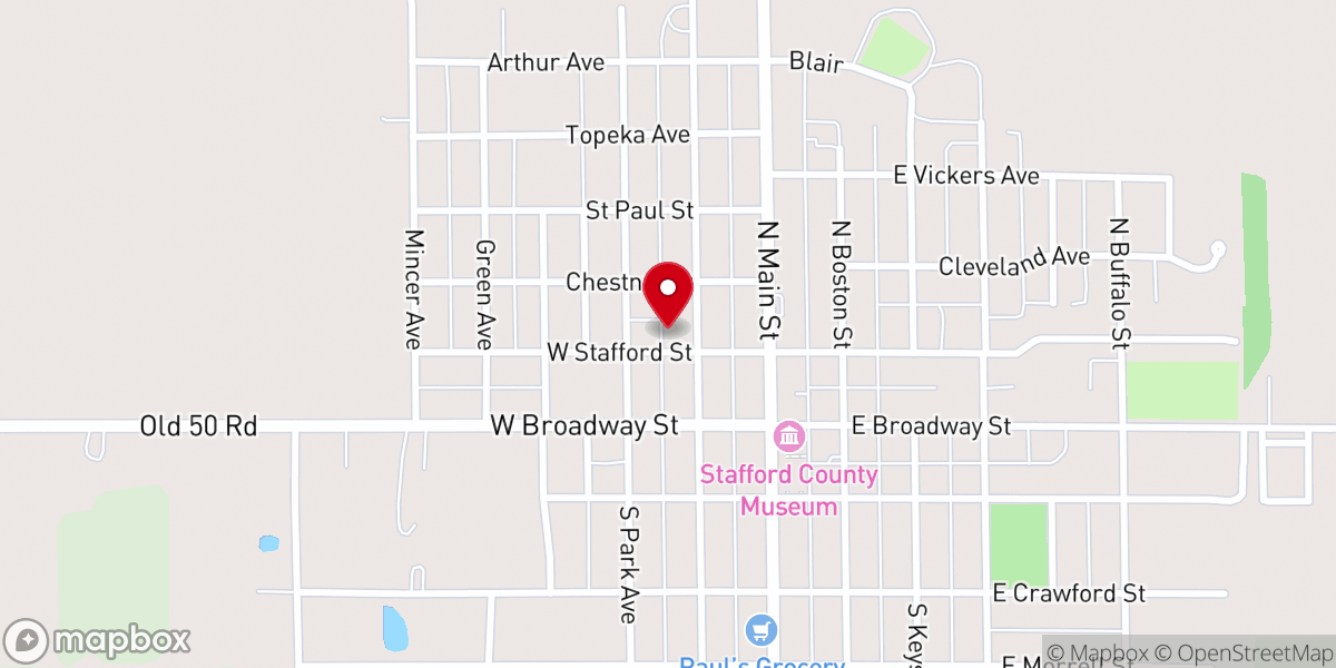 Map showing location of United Methodist Church