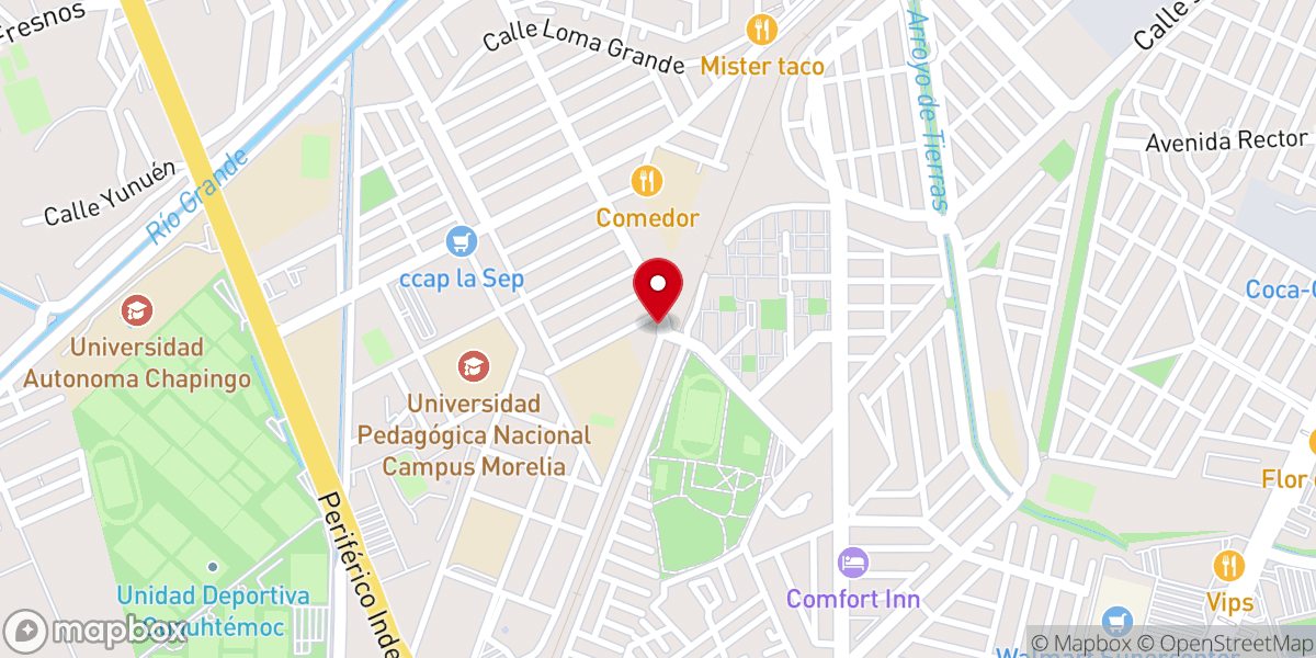 Map showing location of Parroquia del Señor del Rescate