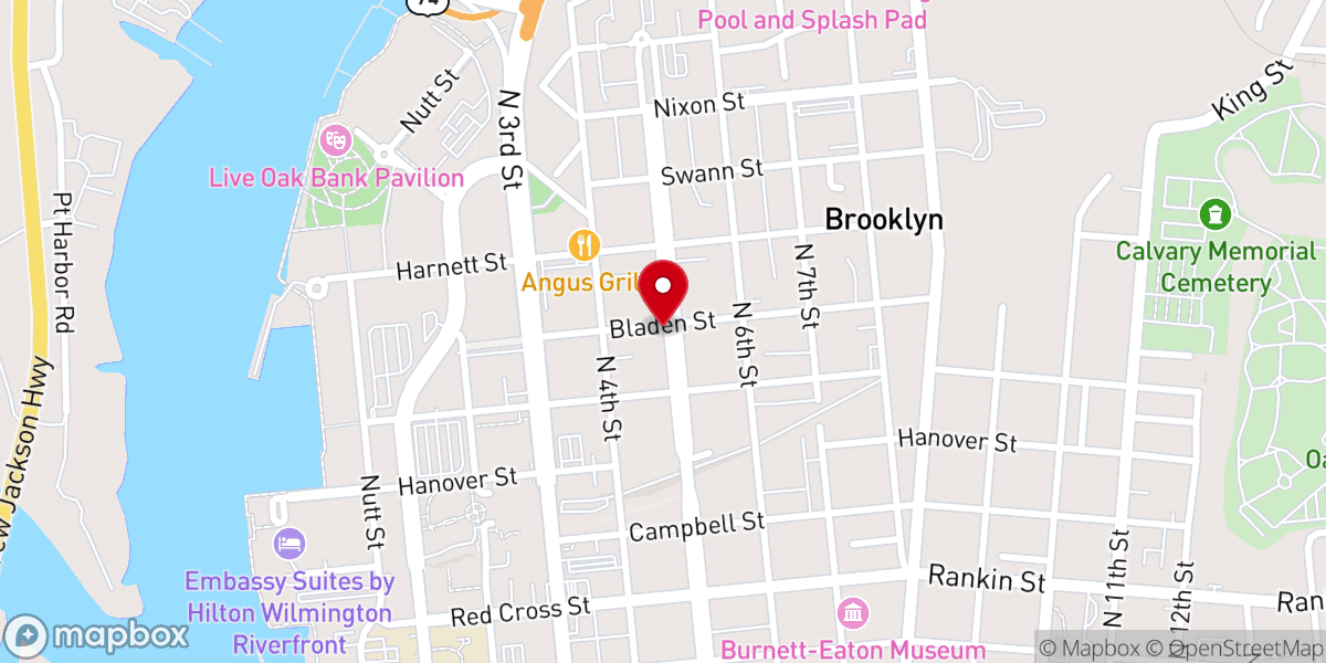 Map showing location of Fifth Avenue Baptist Church