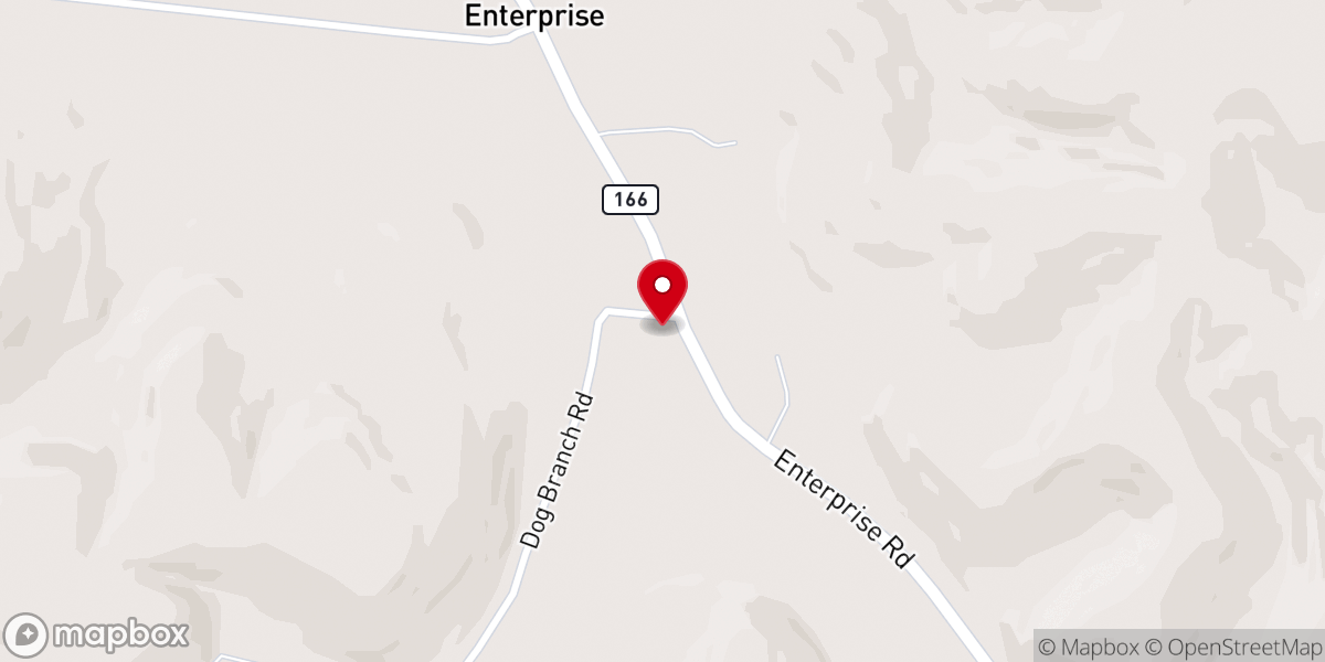Map showing location of Enterprise United Methodist Church