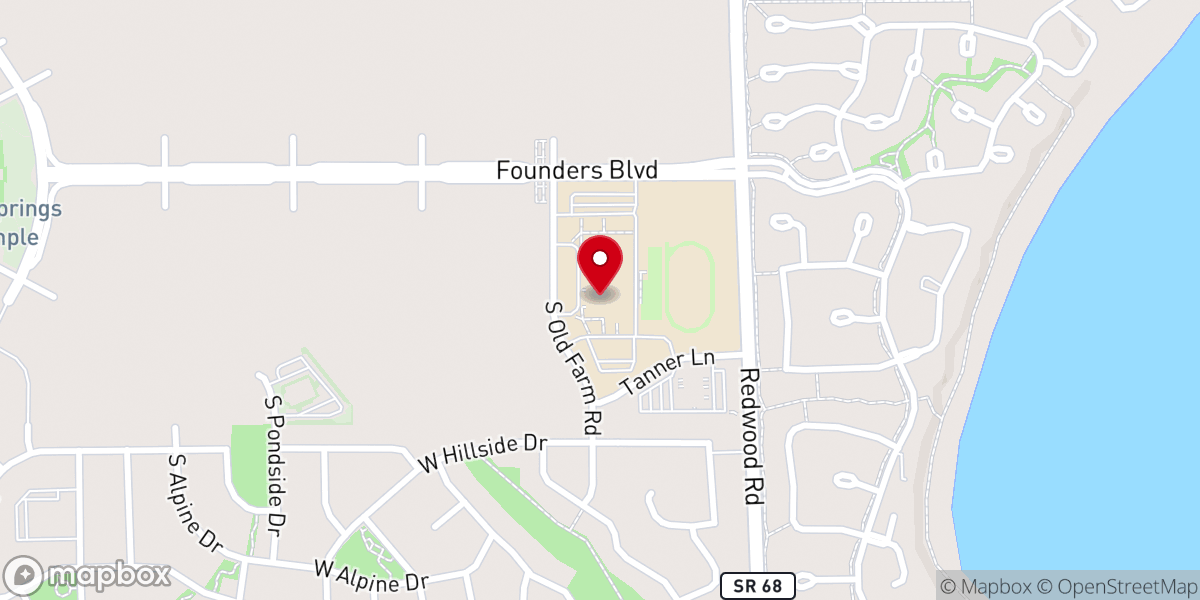 Map showing location of Gospel Fellowship Church