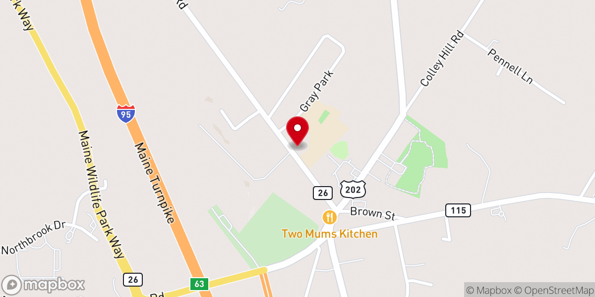Map showing location of Coolidge Chapel