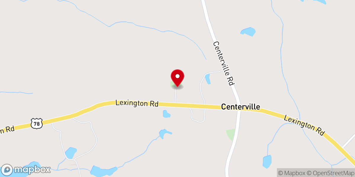 Map showing location of Rock United Methodist Church