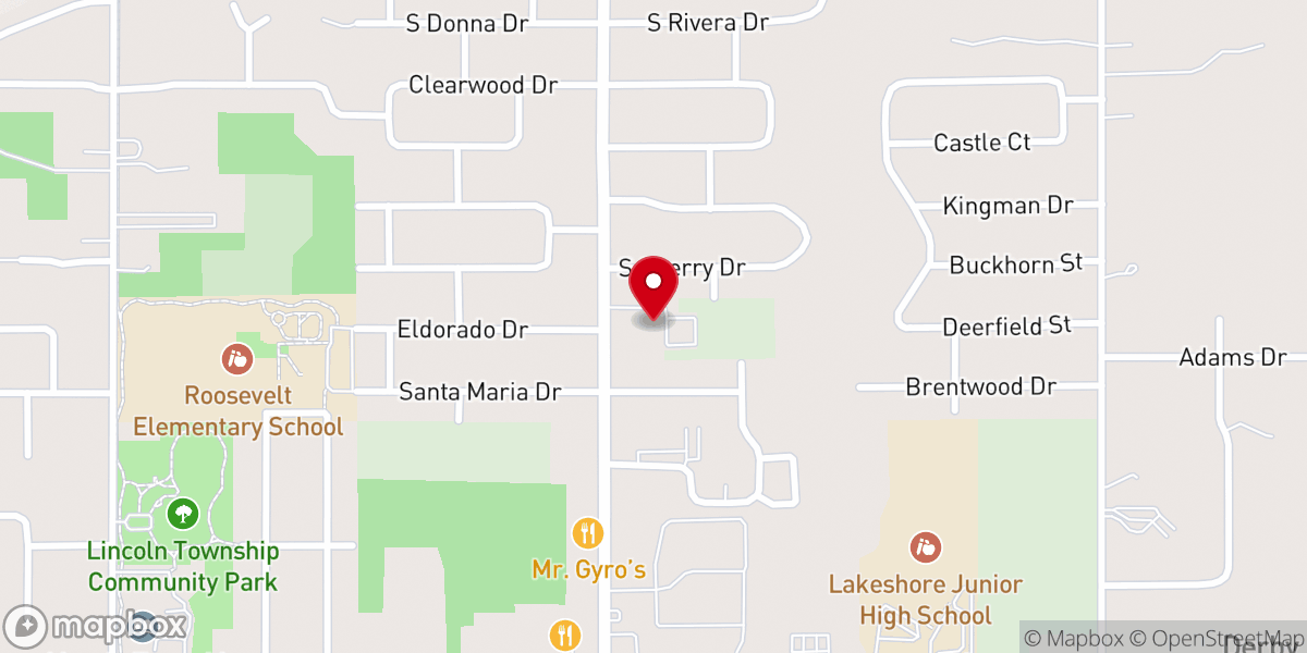 Map showing location of Harvest Lakeshore