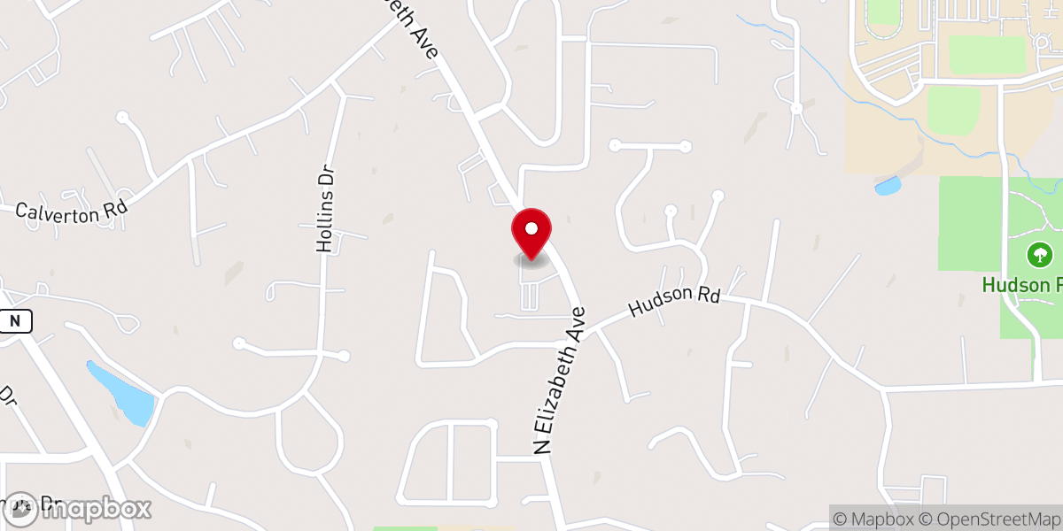 Map showing location of Ferguson Heights Church of Christ