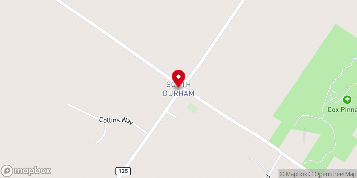 Map showing location of South Durham