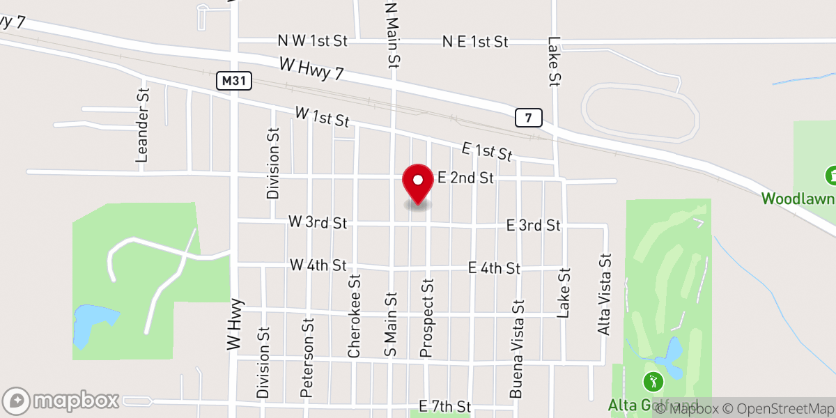 Map showing location of Alta United Methodist Church