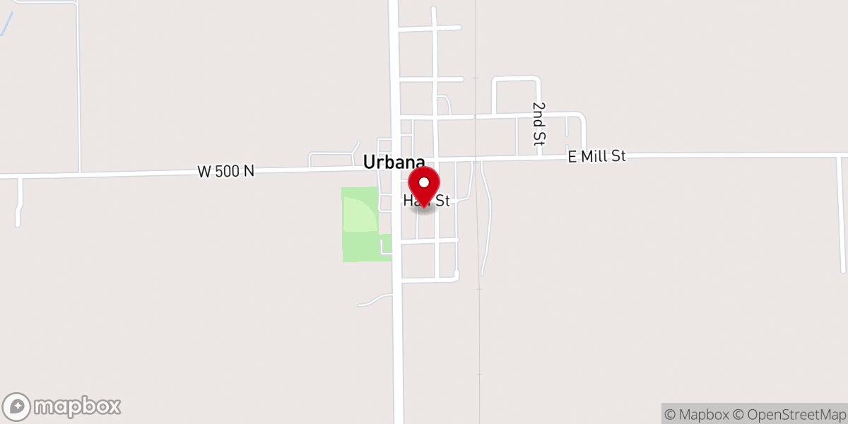 Map showing location of Urbana Yoke Parish