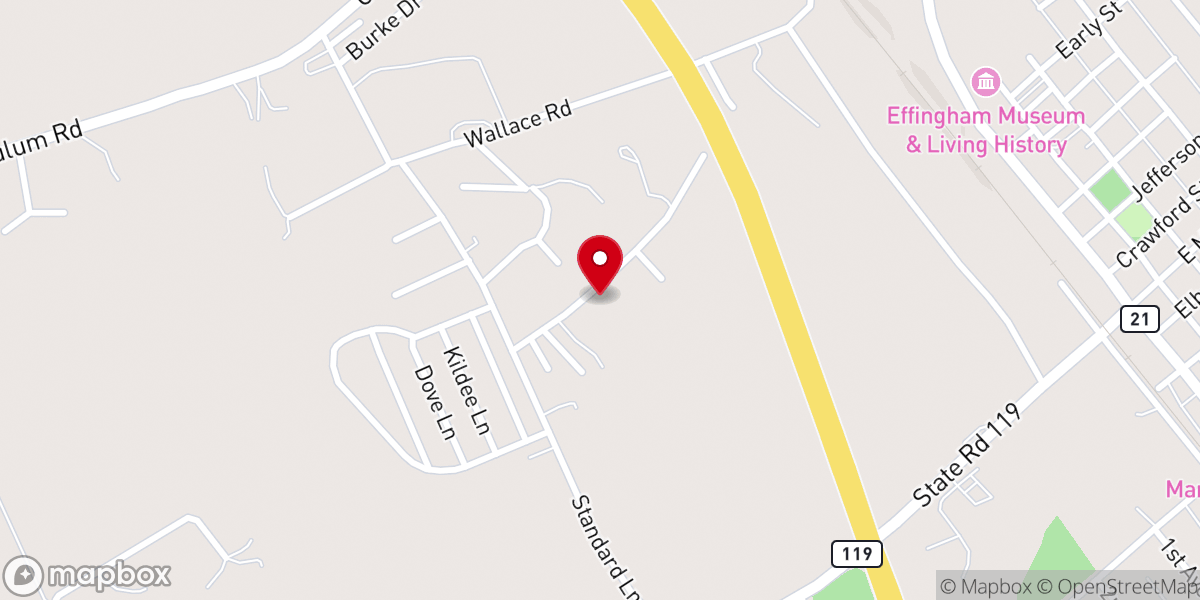 Map showing location of Holy Samaritan Church