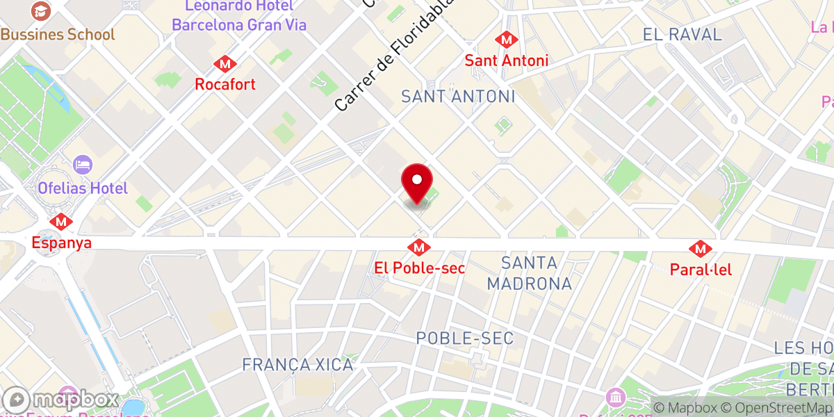 Map showing location of Iglesia de Santo Domingo de Guzmán