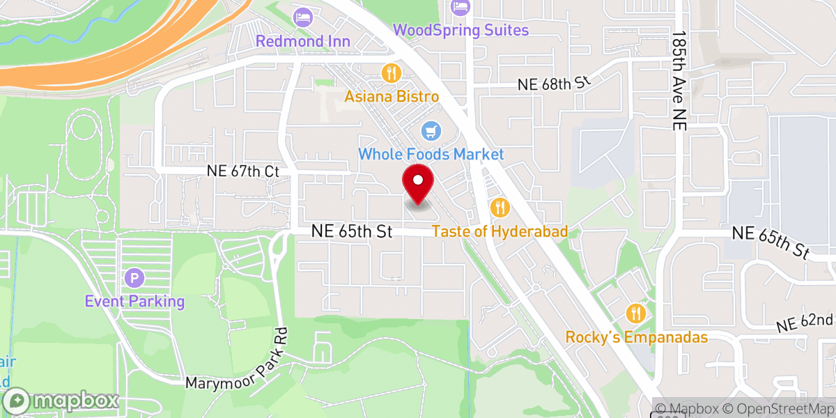 Map showing location of Meadowbrook Church