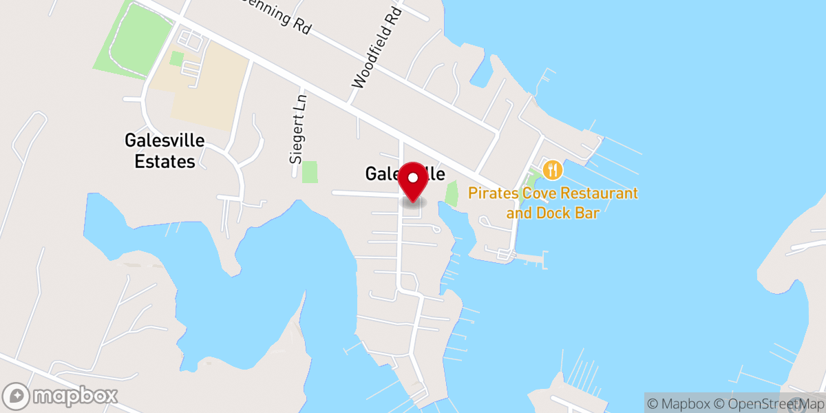 Map showing location of Galesville United Methodist Church