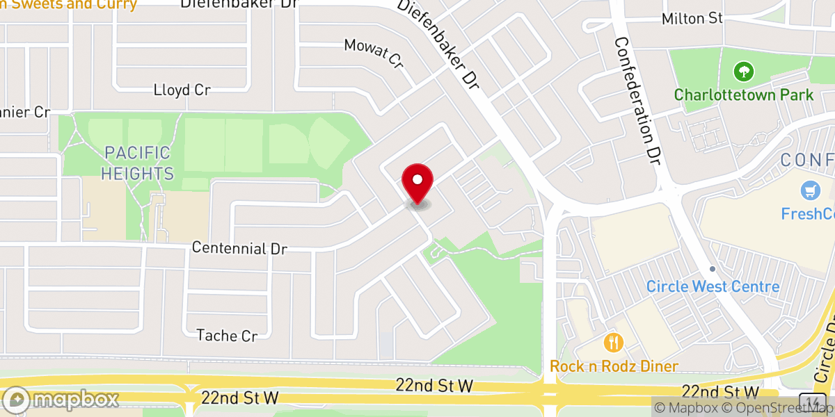 Map showing location of St Patrick Parish Ctr