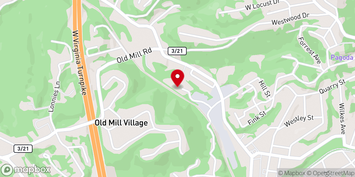 Map showing location of Mabscott Holiness Church