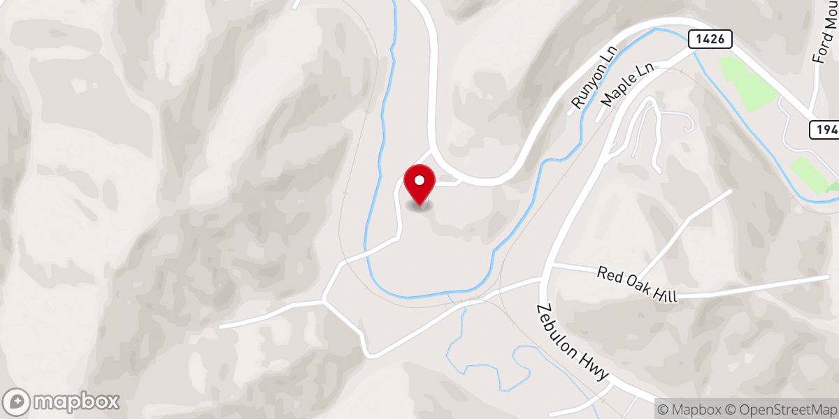 Map showing location of Gospel Chapel