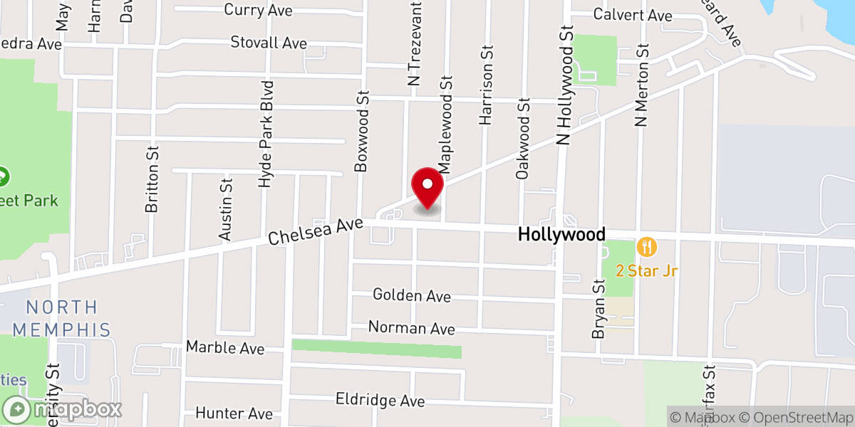Map showing location of Chelsea Avenue Church of God