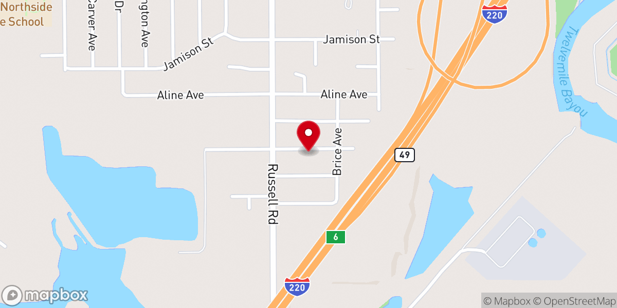 Map showing location of Tabernacle Missionary Baptist Church