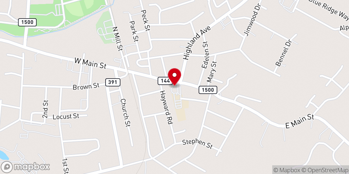 Map showing location of Saint Brigid Catholic Church