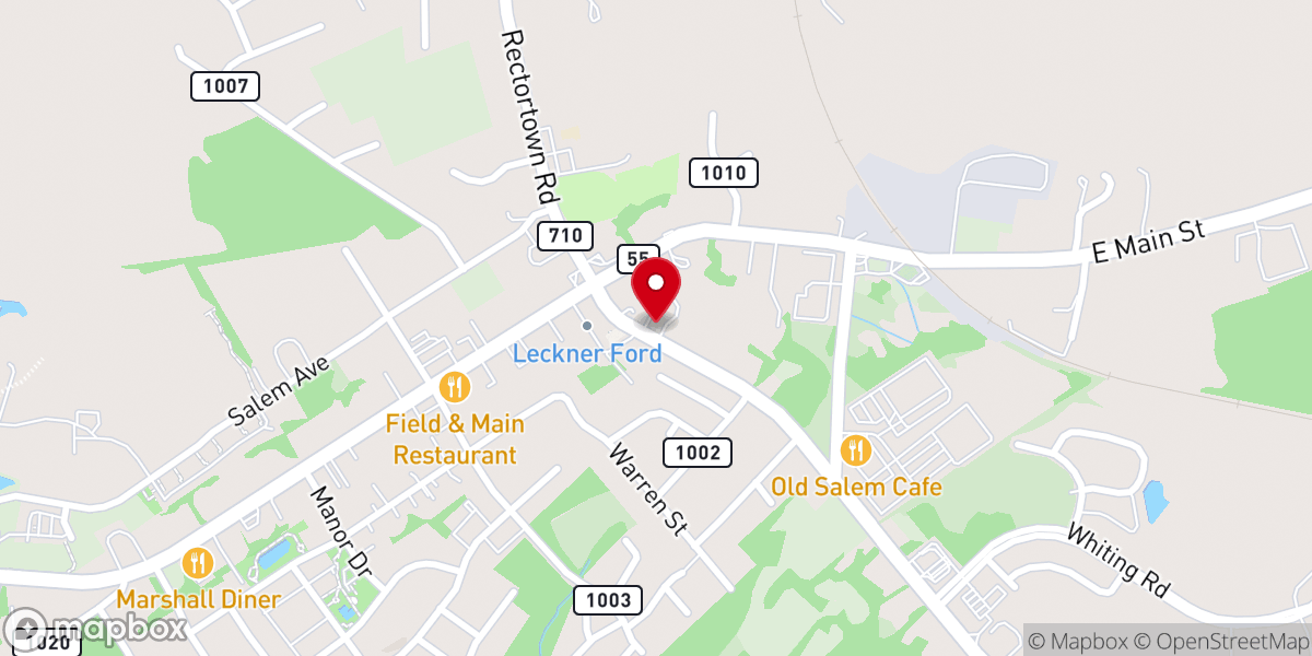 Map showing location of Marshall Baptist Church